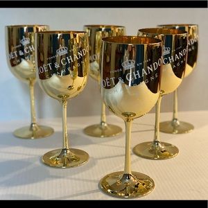 Moet Chandon Imperial Gold Acrylic Champagne Goblet Glass